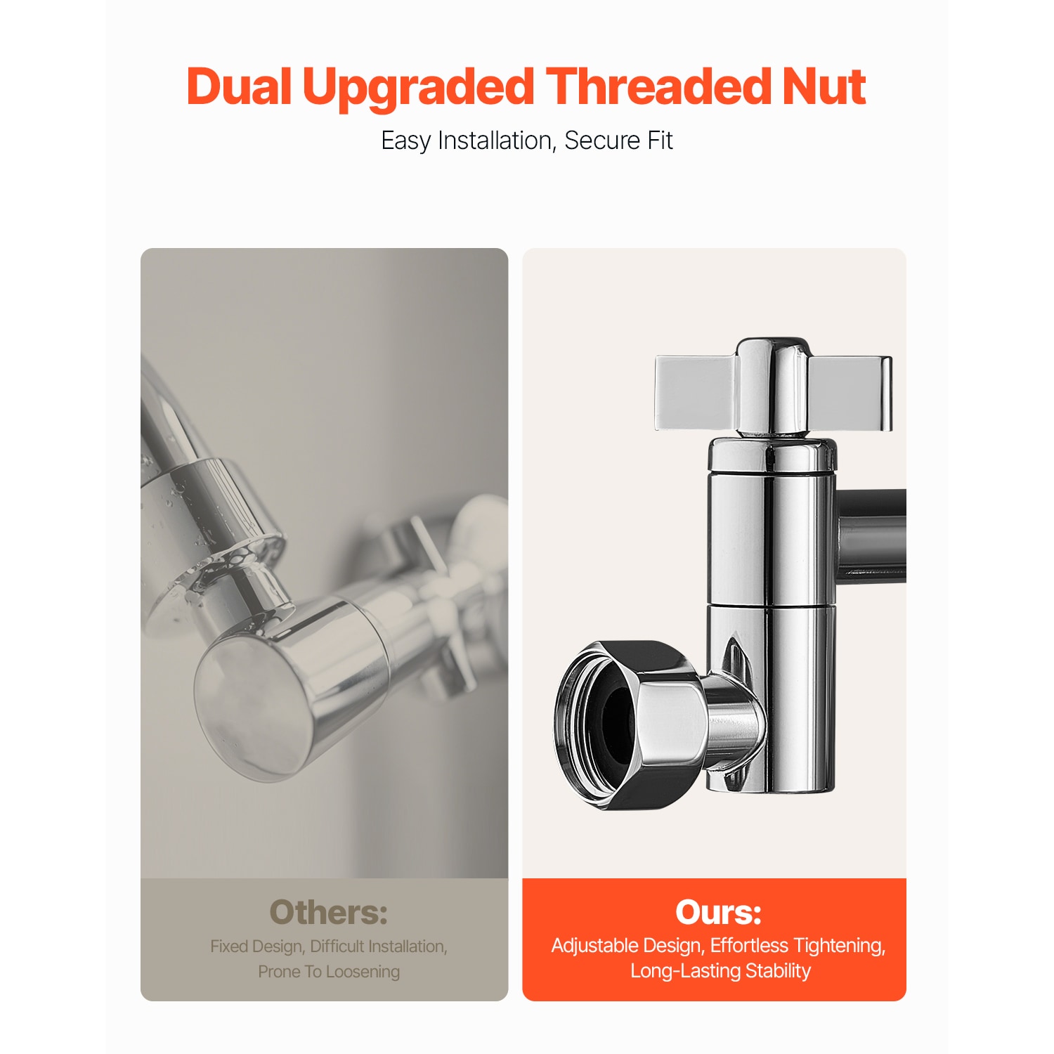 Shower Head Extension Arm Extender 11 In Adjustable Angle Height G1/2 Universal_voghion.com